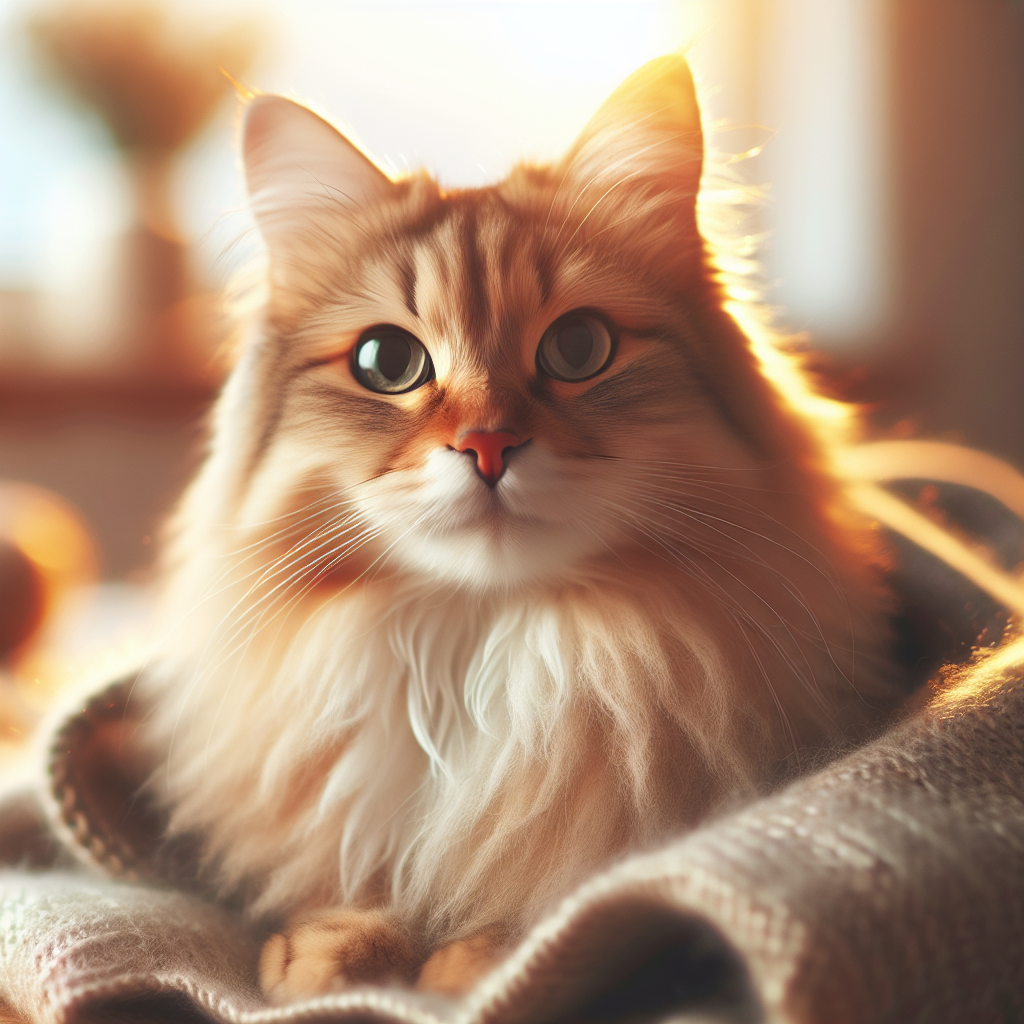 A tabby cat stretching in a sunbeam.