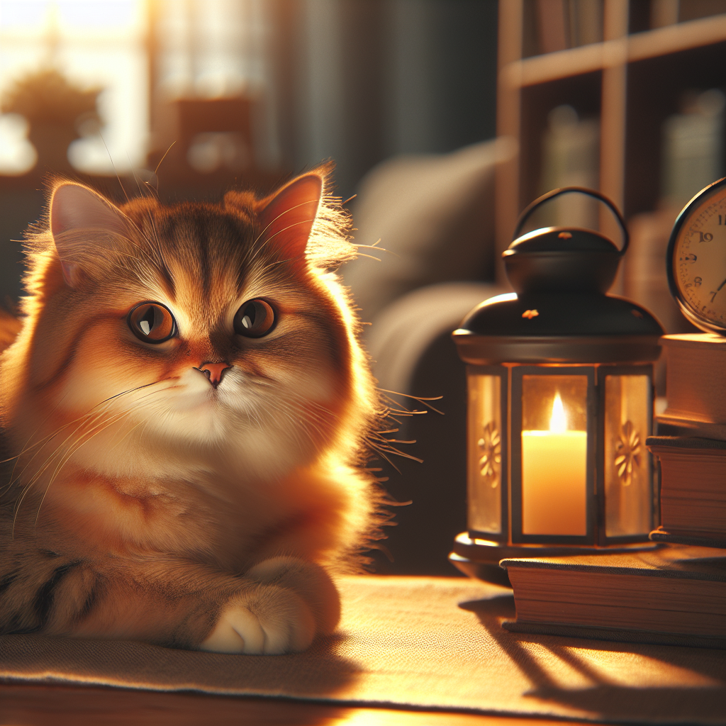 A fluffy tabby cat napping on a sunny windowsill.