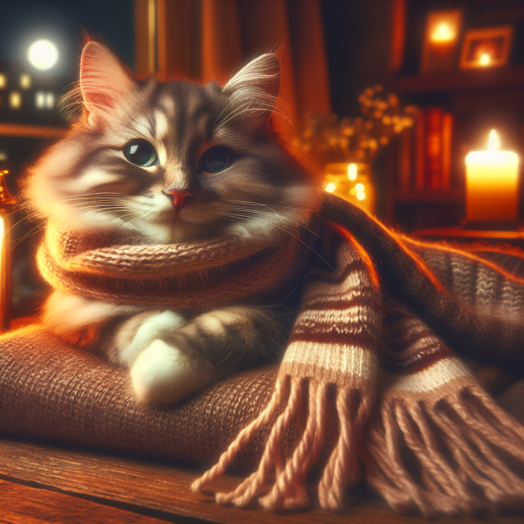 A tabby cat with green eyes exploring a garden at sunset.