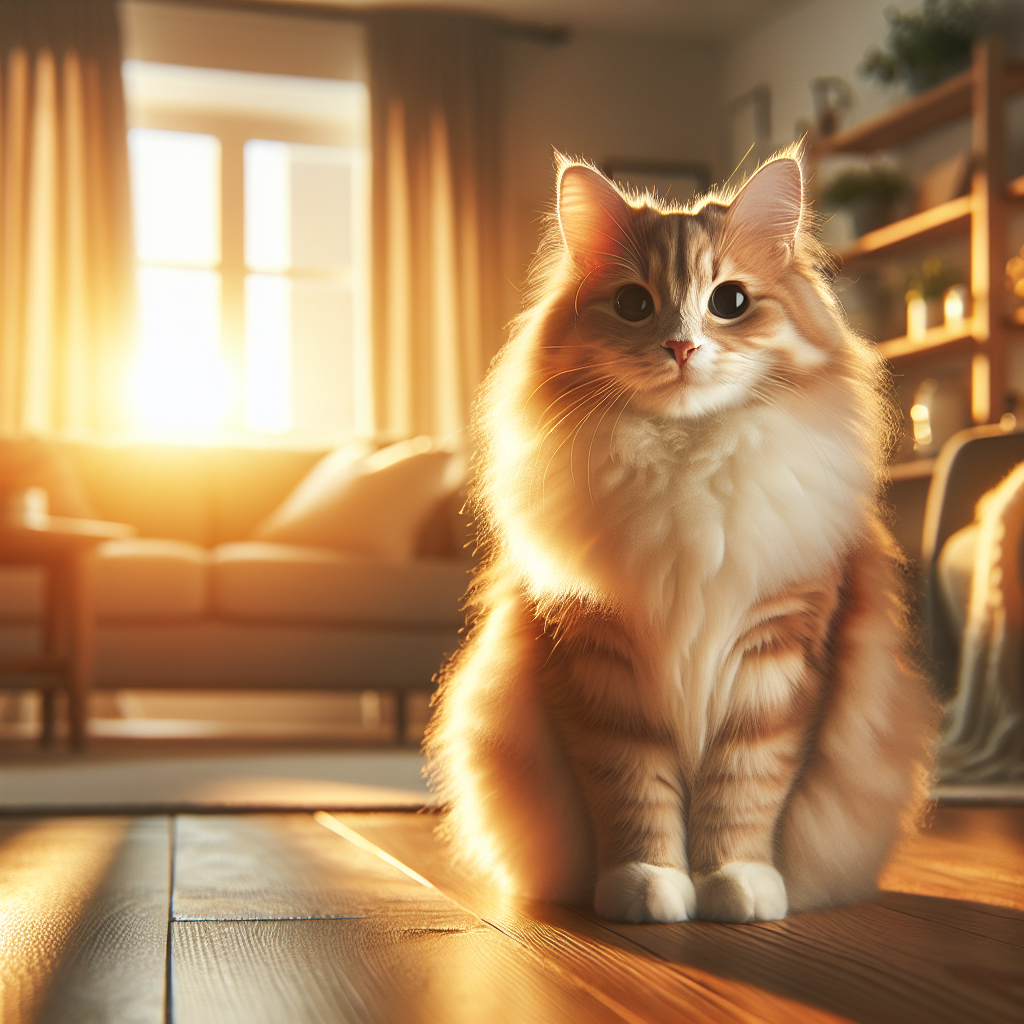 A tabby cat stretching on a windowsill in the morning sun.