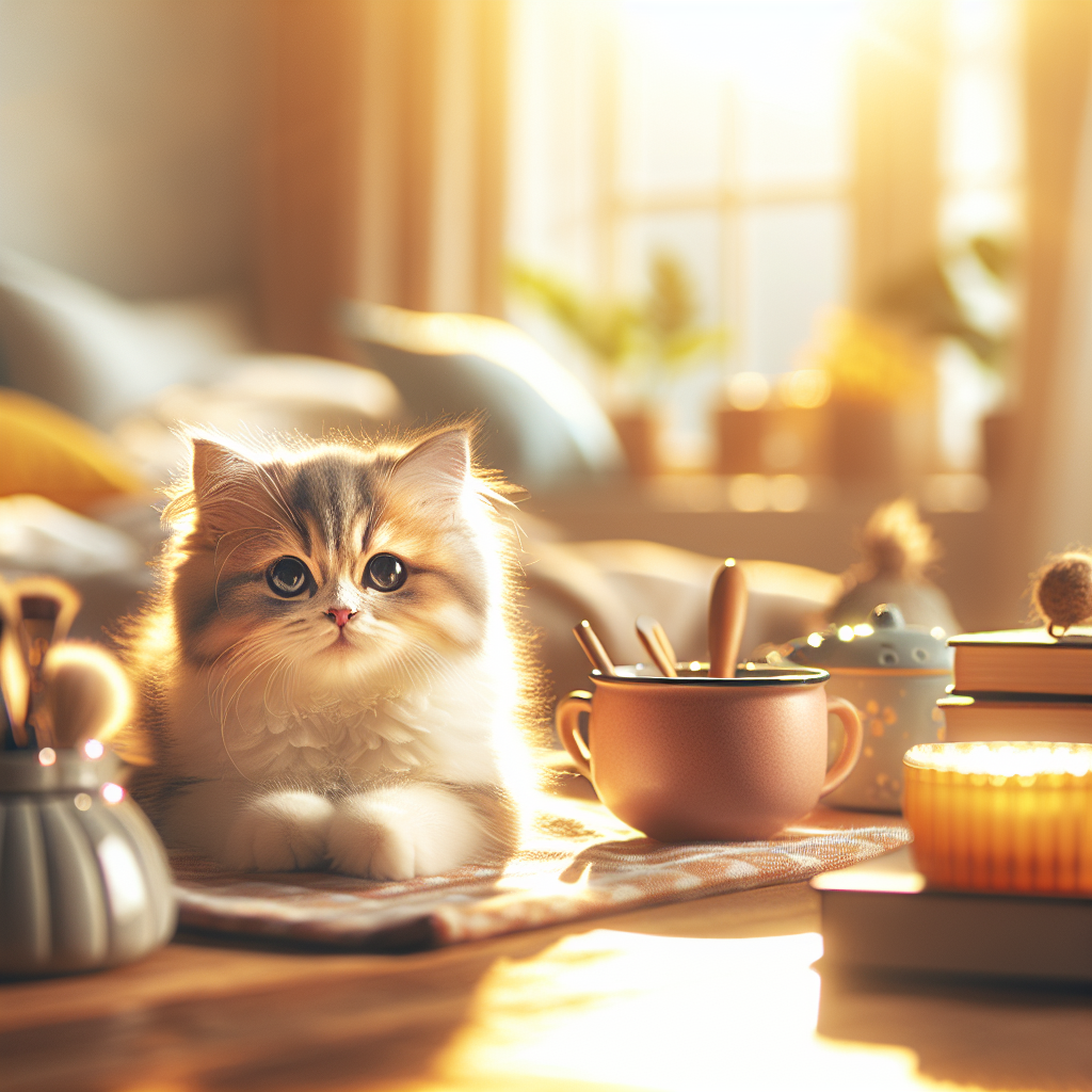 Whiskers the cat enjoying a sunny morning on the window sill