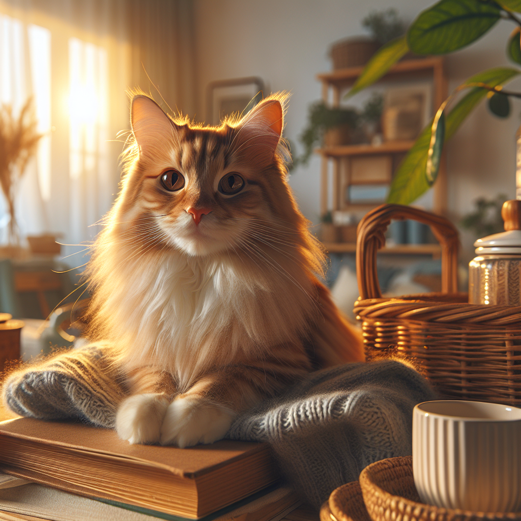 A curious tabby cat enjoying the morning sun