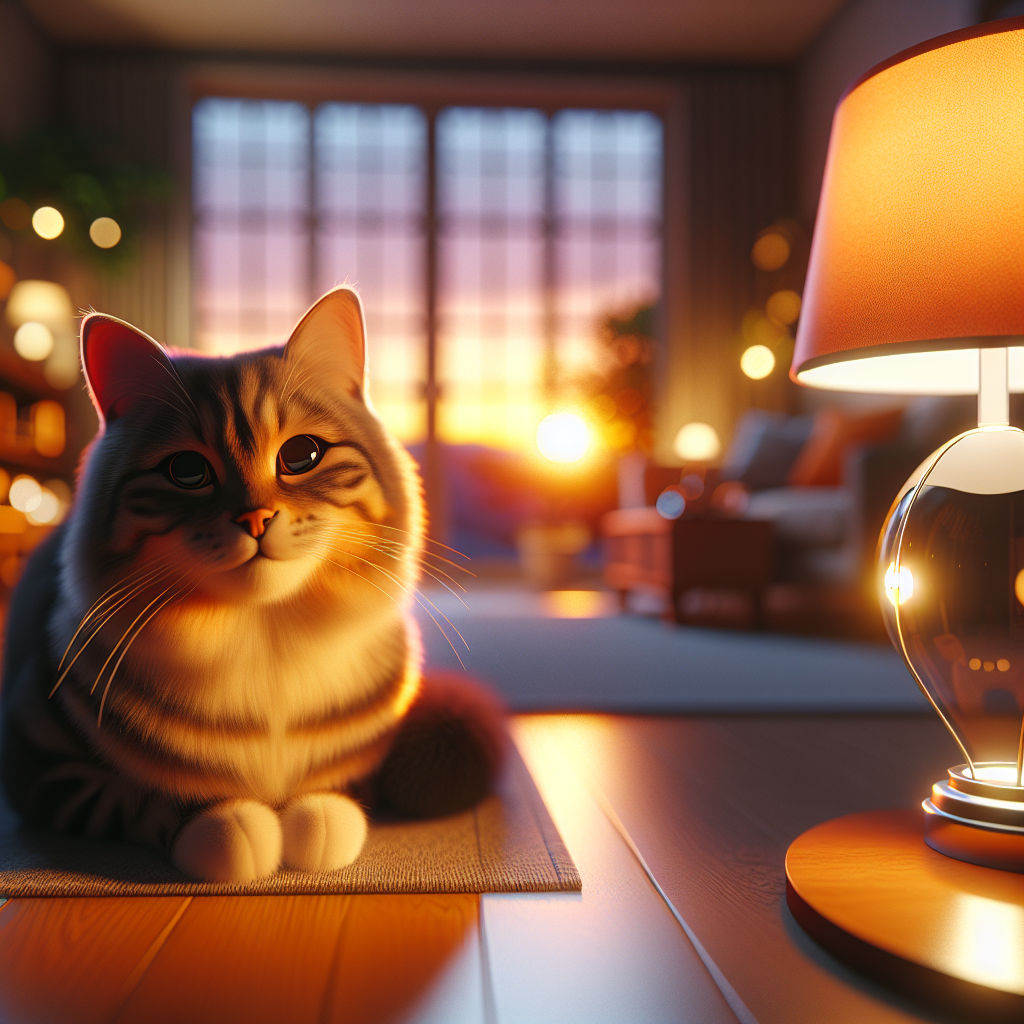 Whiskers the tabby cat exploring a moonlit garden