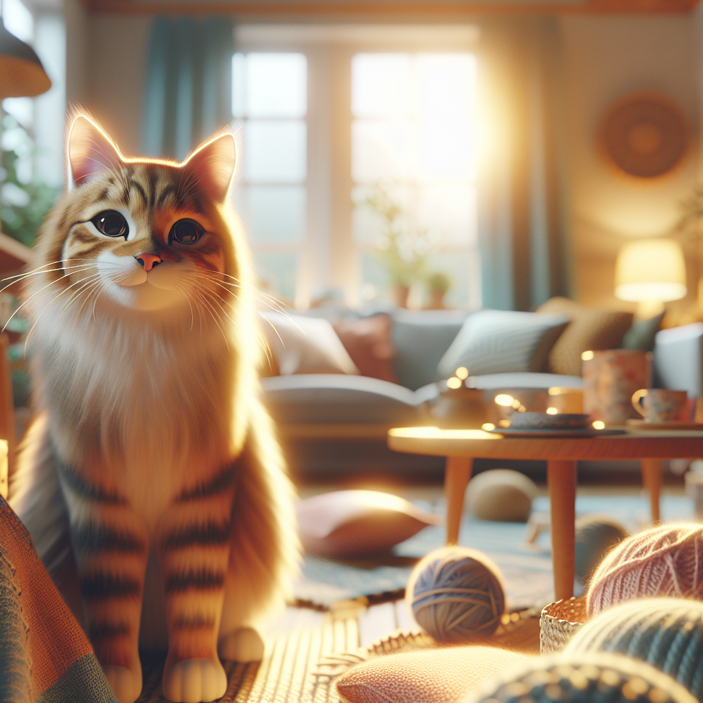A tabby cat enjoying the sunlight by the window