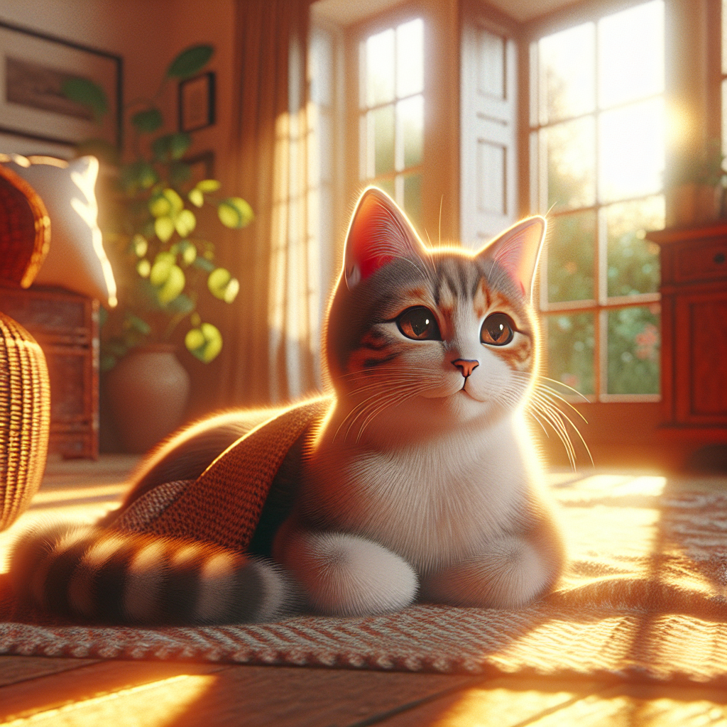 A tabby cat lounging on a sunny windowsill
