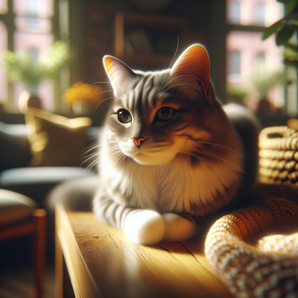 Tabby cat napping in sunlight on a windowsill