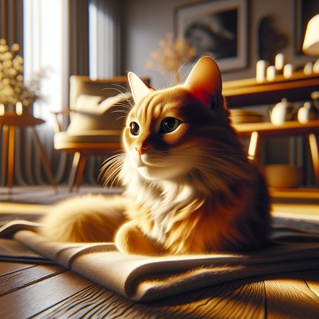 A fluffy tabby cat napping in a sunny window.