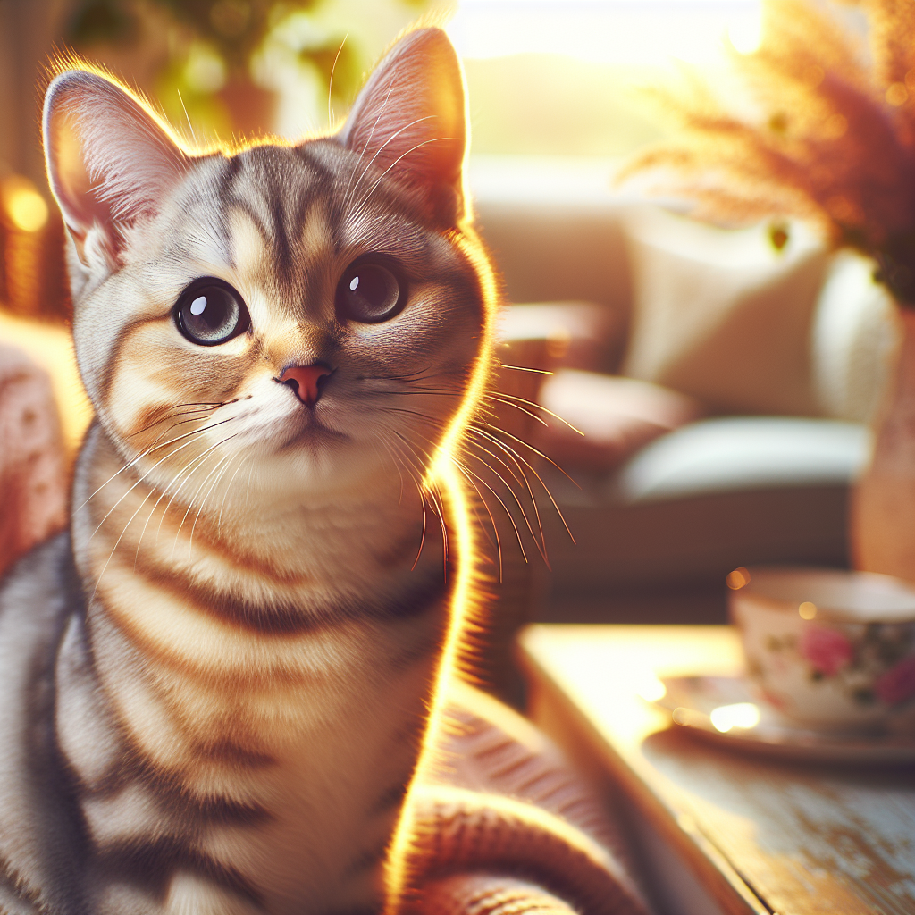A content tabby cat sitting by a sunny window.
