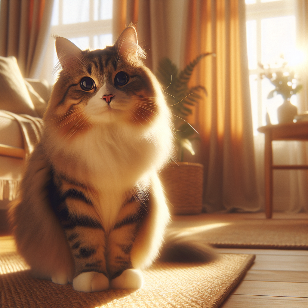 Cozy tabby cat lounging on a sunny windowsill