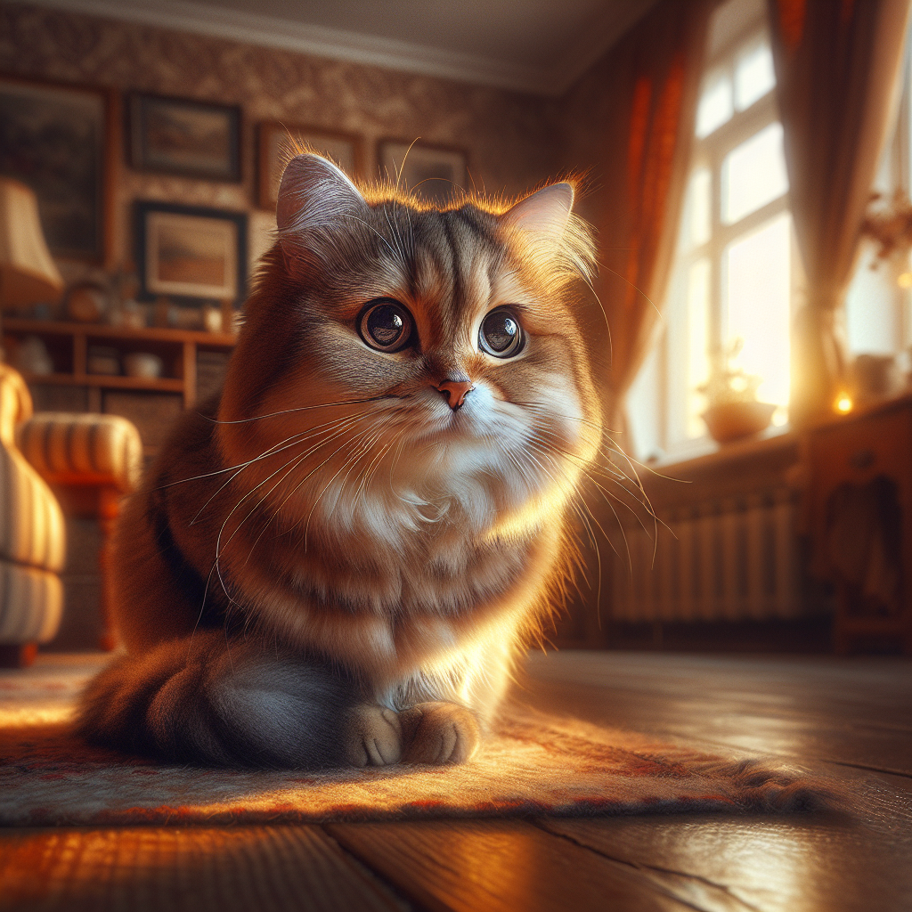A content tabby cat lounging in a sunbeam on a wooden floor