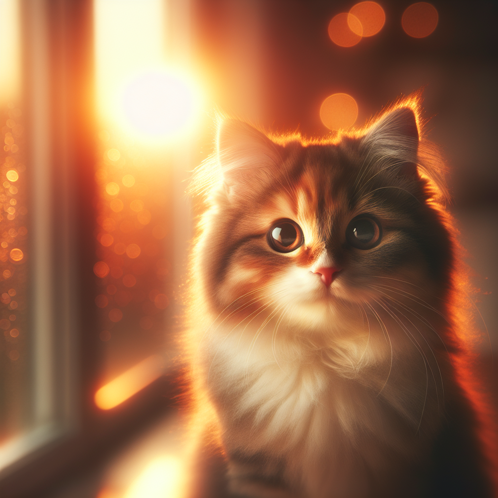 A tabby cat with green eyes exploring a garden at night.