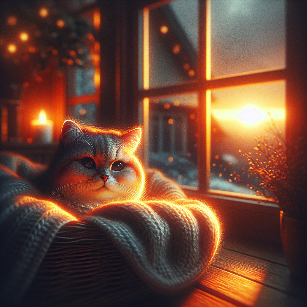 A curious tabby cat exploring a moonlit garden.