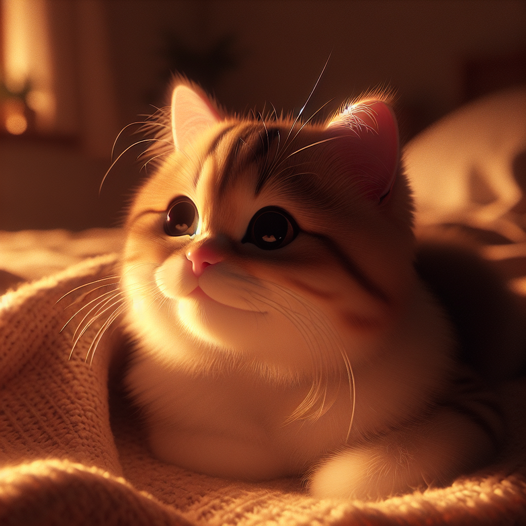 A curious tabby cat exploring a moonlit garden.