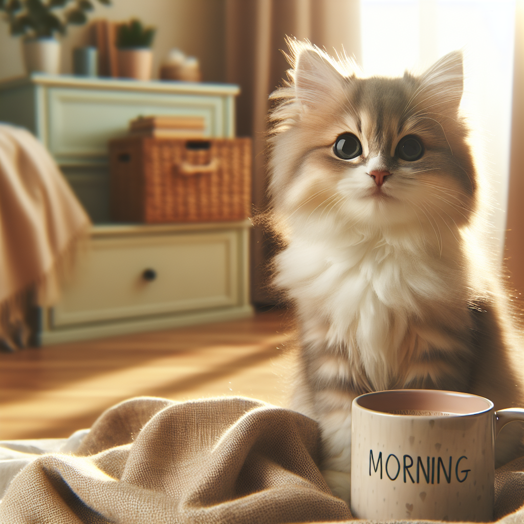 A content tabby cat basking in morning sunlight on a balcony.