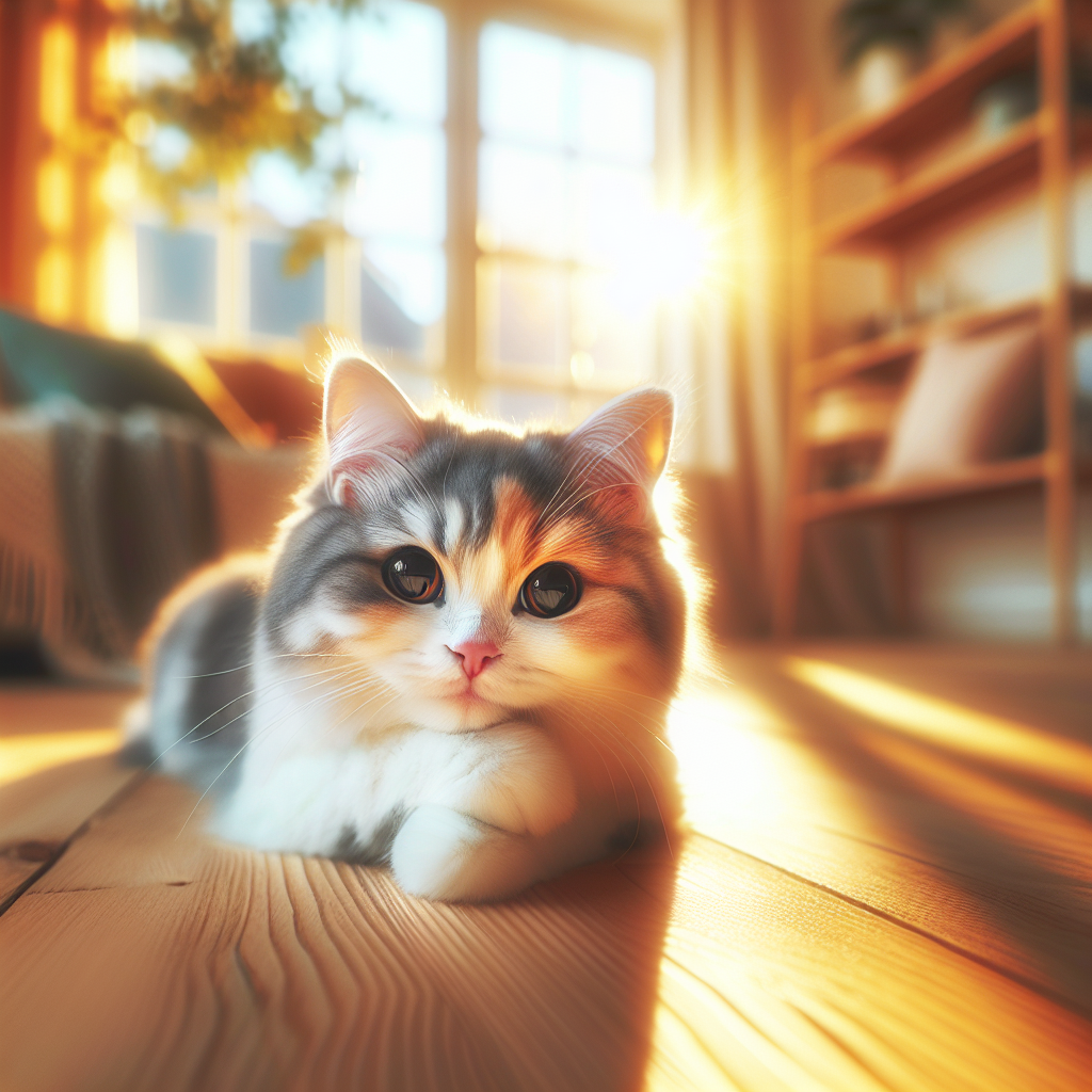 A tabby cat lounging in a sunny window.