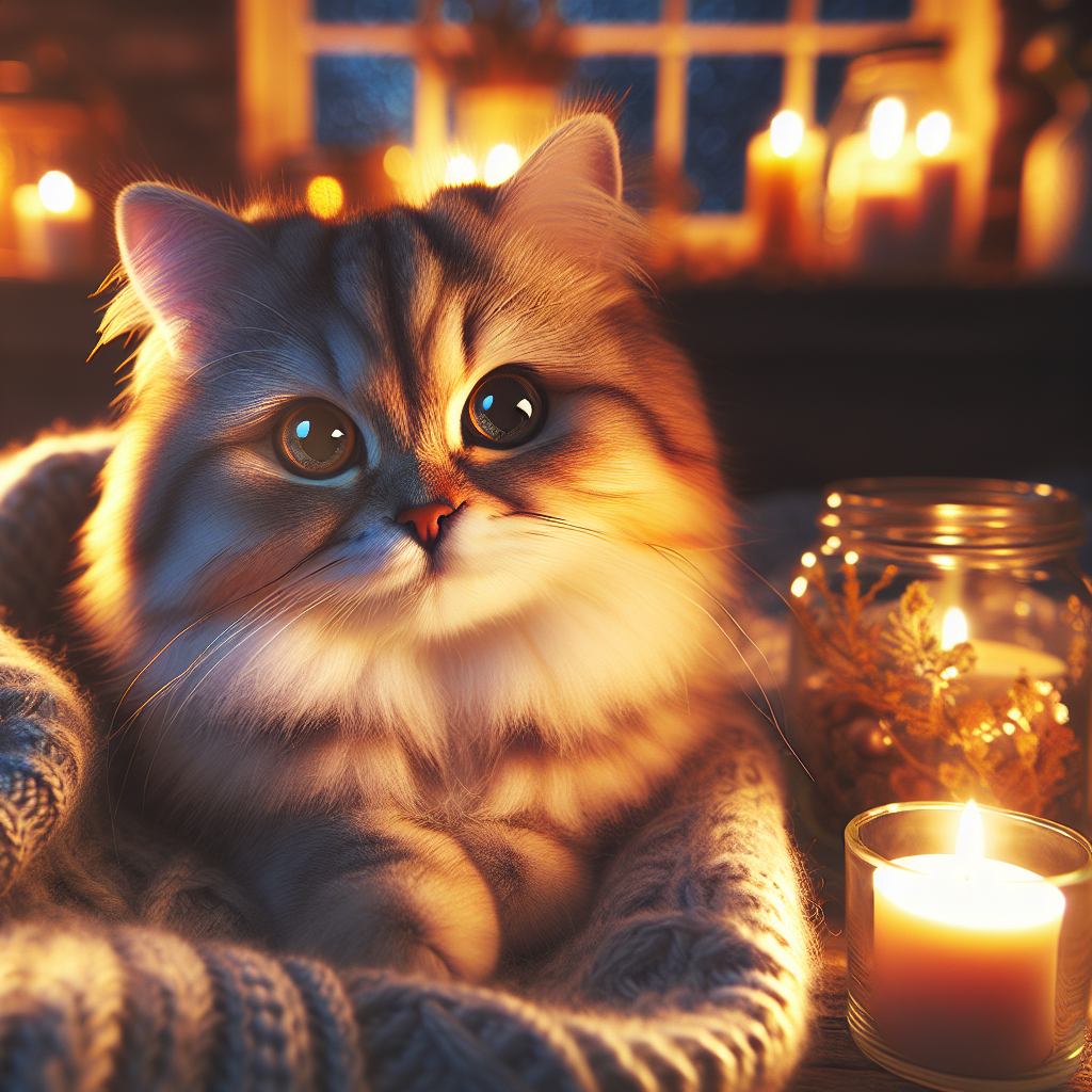 A tabby cat exploring a moonlit garden
