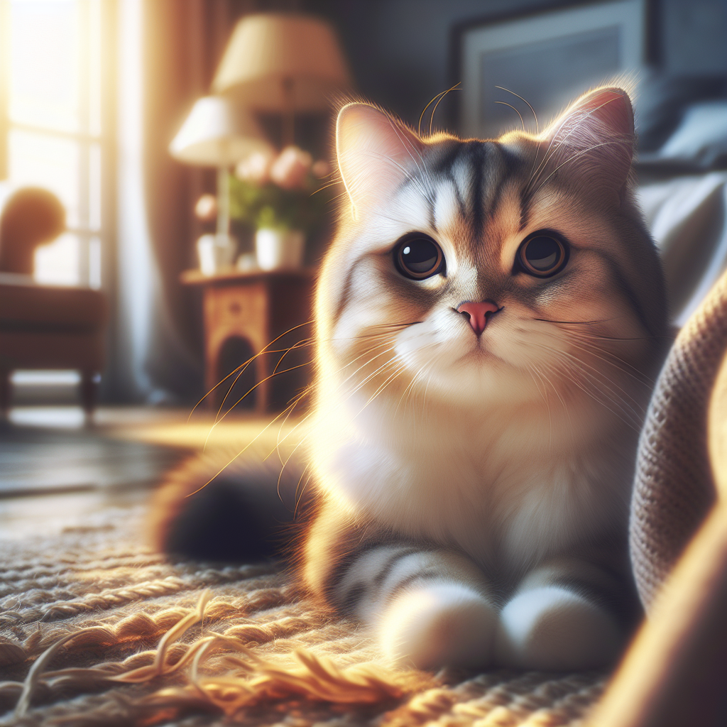 A grey tabby cat sitting on a window sill enjoying the morning sun.