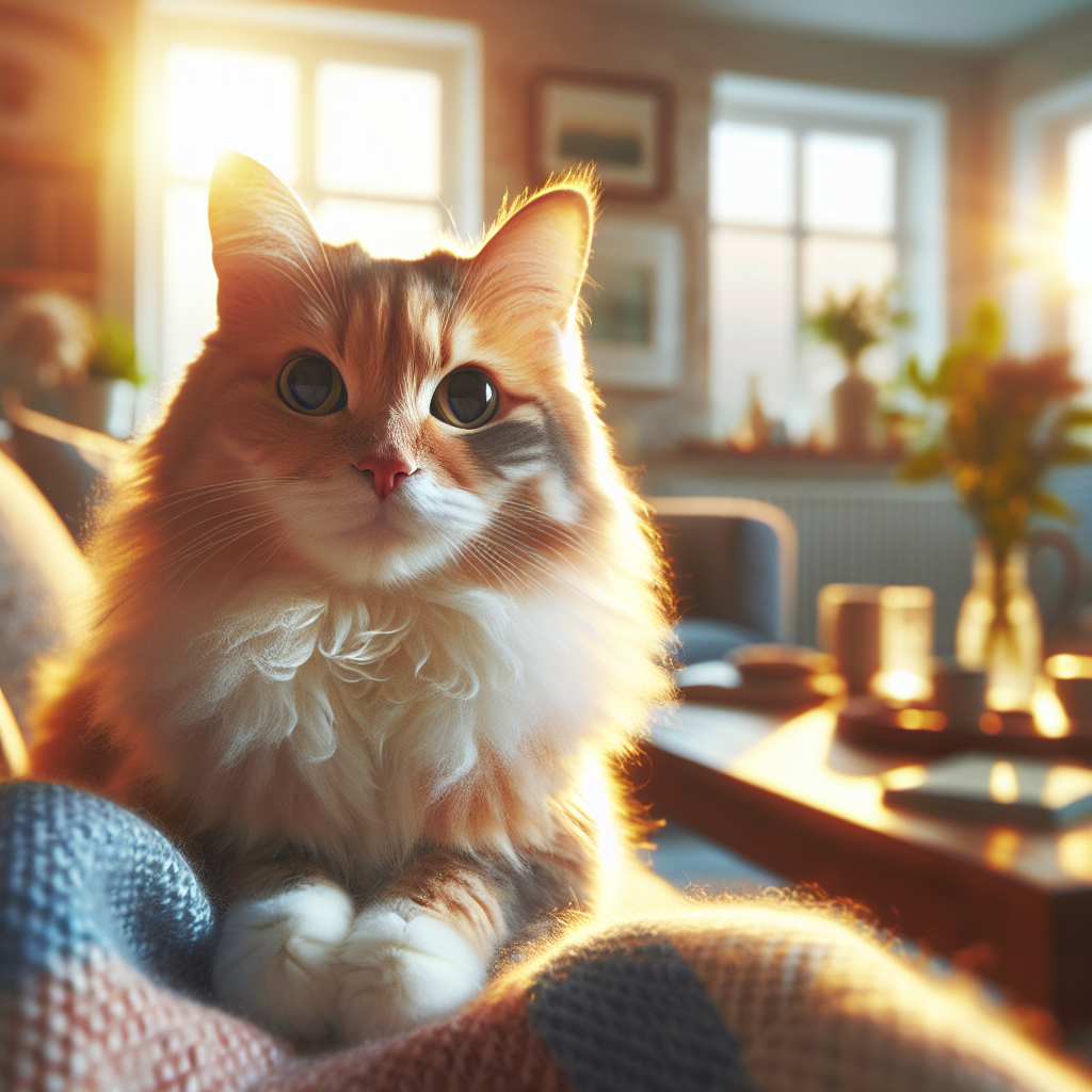 Whiskers the tabby cat enjoying his morning sunbeam.