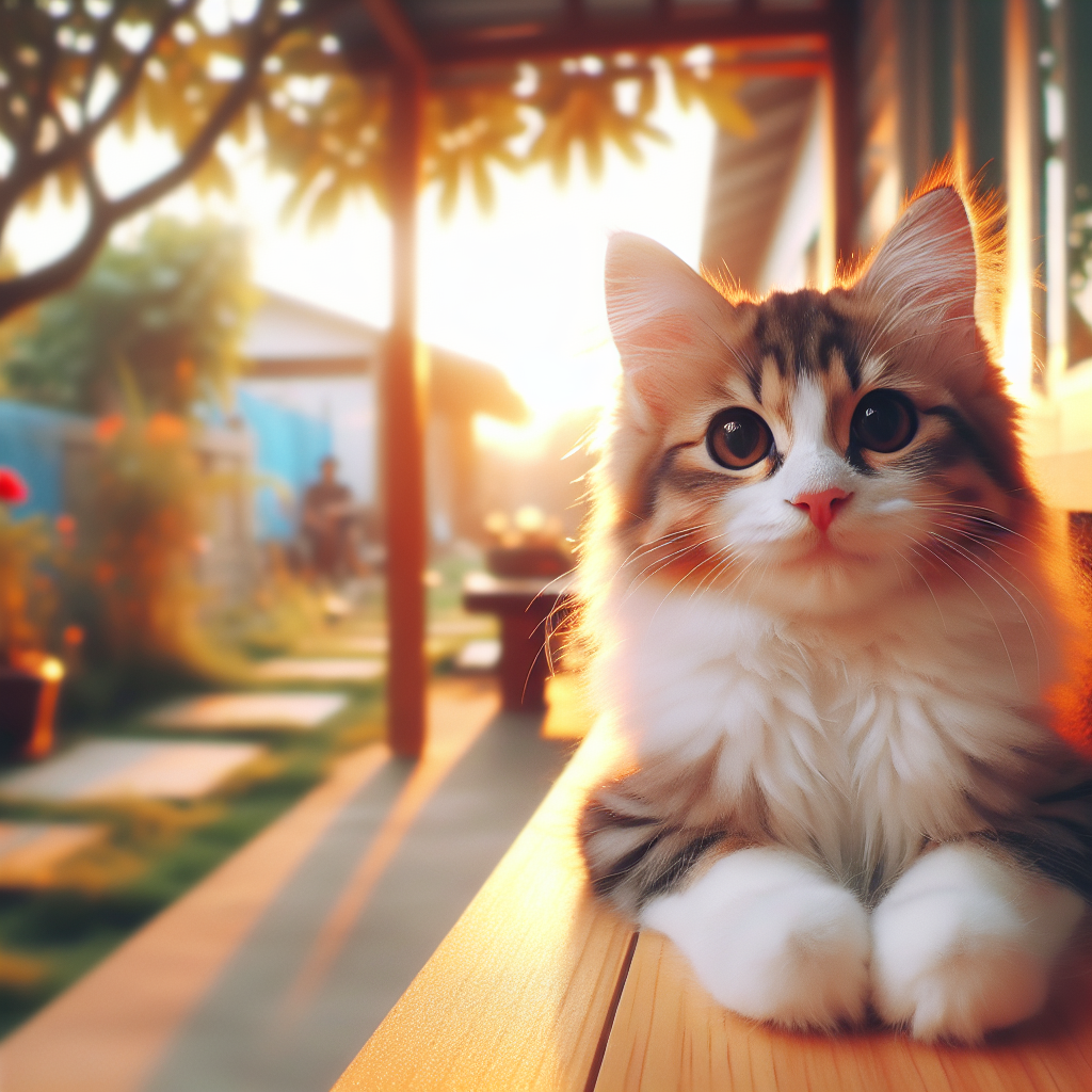 A tabby cat enjoying a sunny spot by the window.