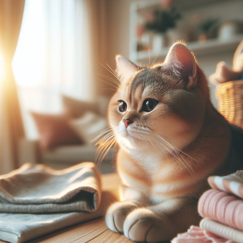 A fluffy tabby cat basking in the sunbeam