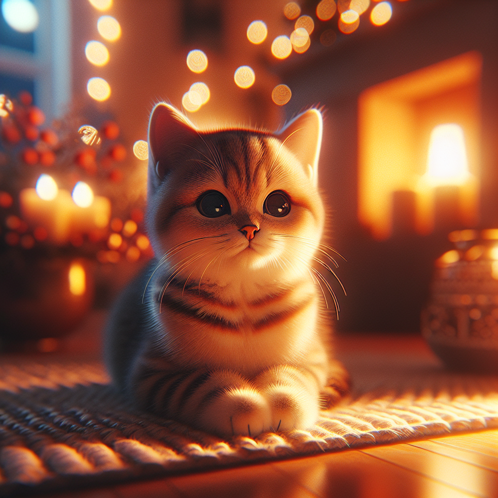 A tabby cat exploring a starry night outdoors.