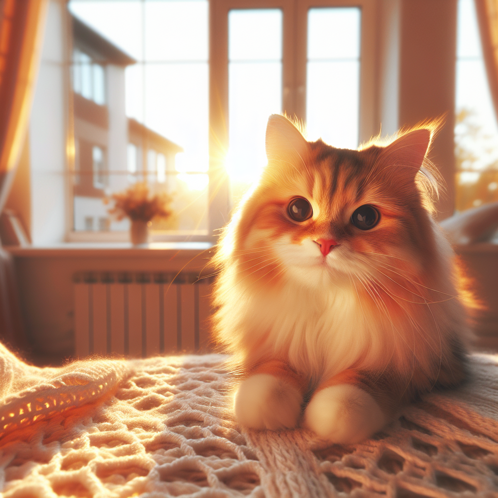 A tabby cat napping by a sunny window.