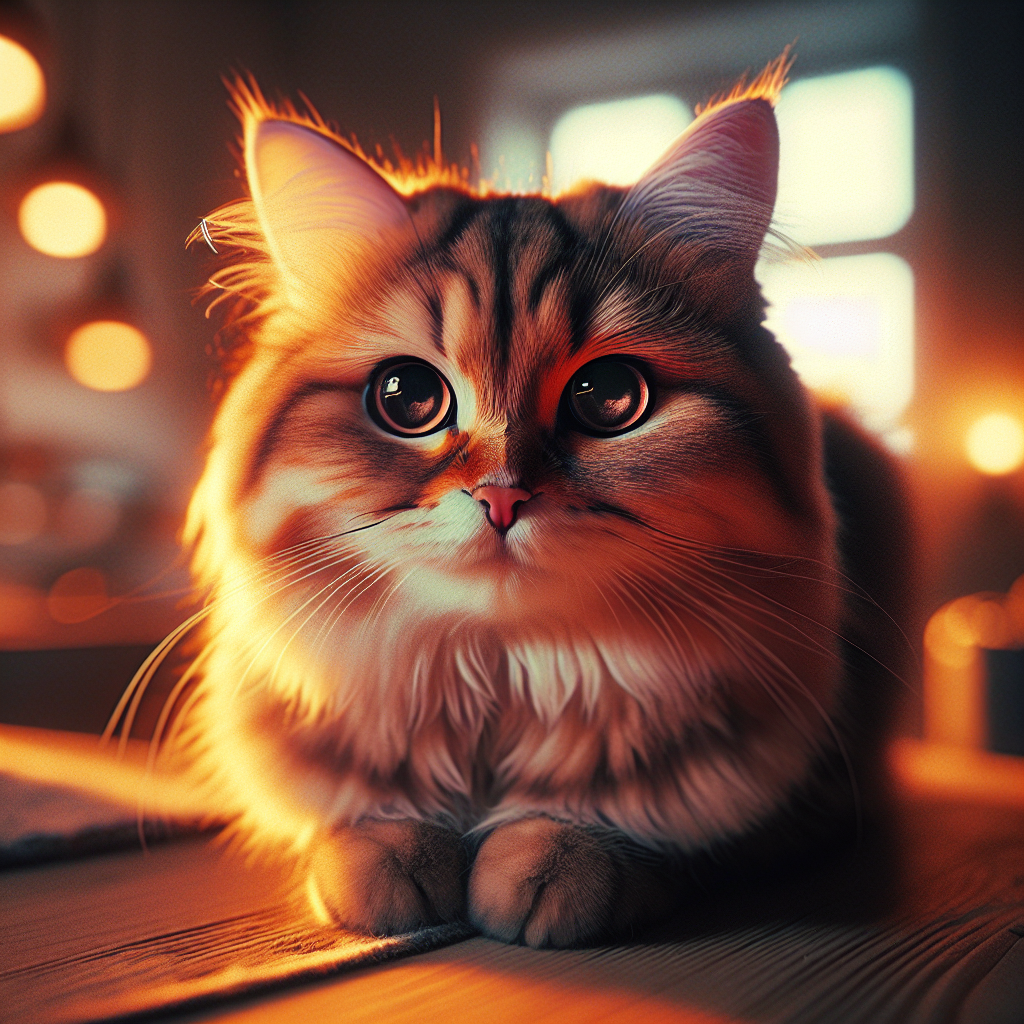 A tabby cat and a calico cat exploring a moonlit garden.