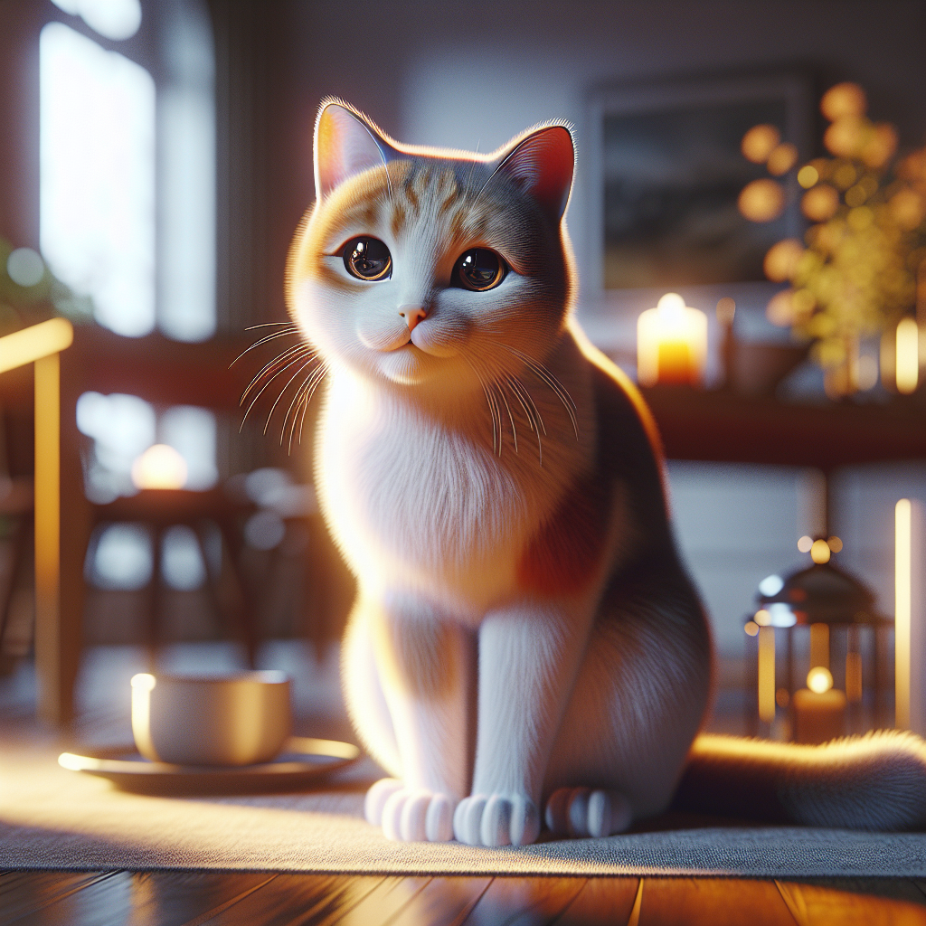 Tabby cat lounging in a sunlit room