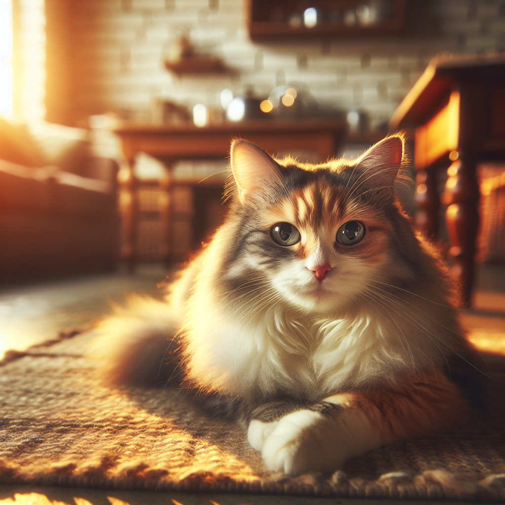 A tabby cat lounging on a sunny windowsill.
