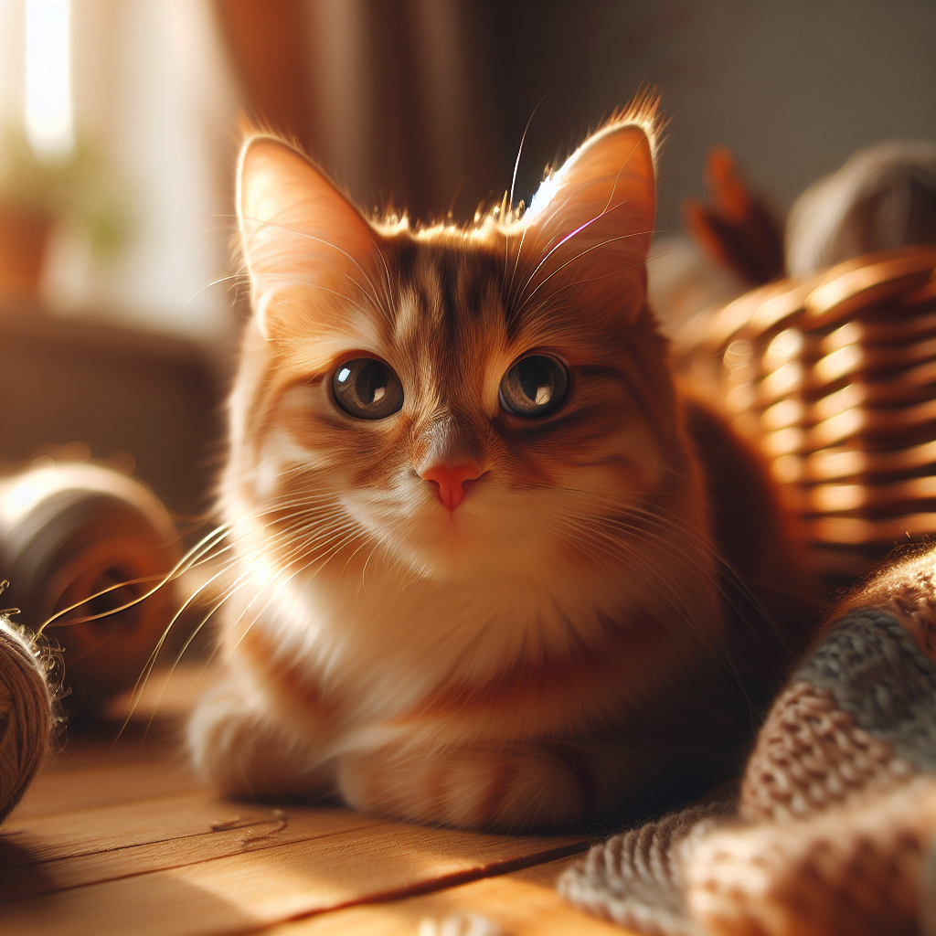 A tabby cat lounging in the sunlight by a window.
