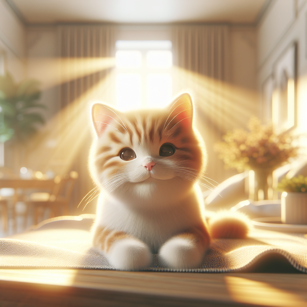 A fluffy tabby cat gazing out the window in the morning light.