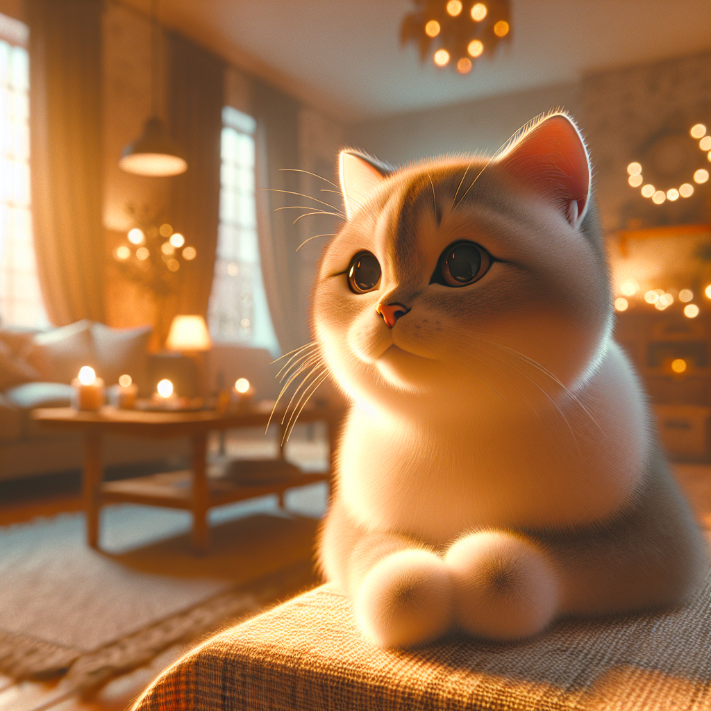 A curious cat exploring a moonlit garden.