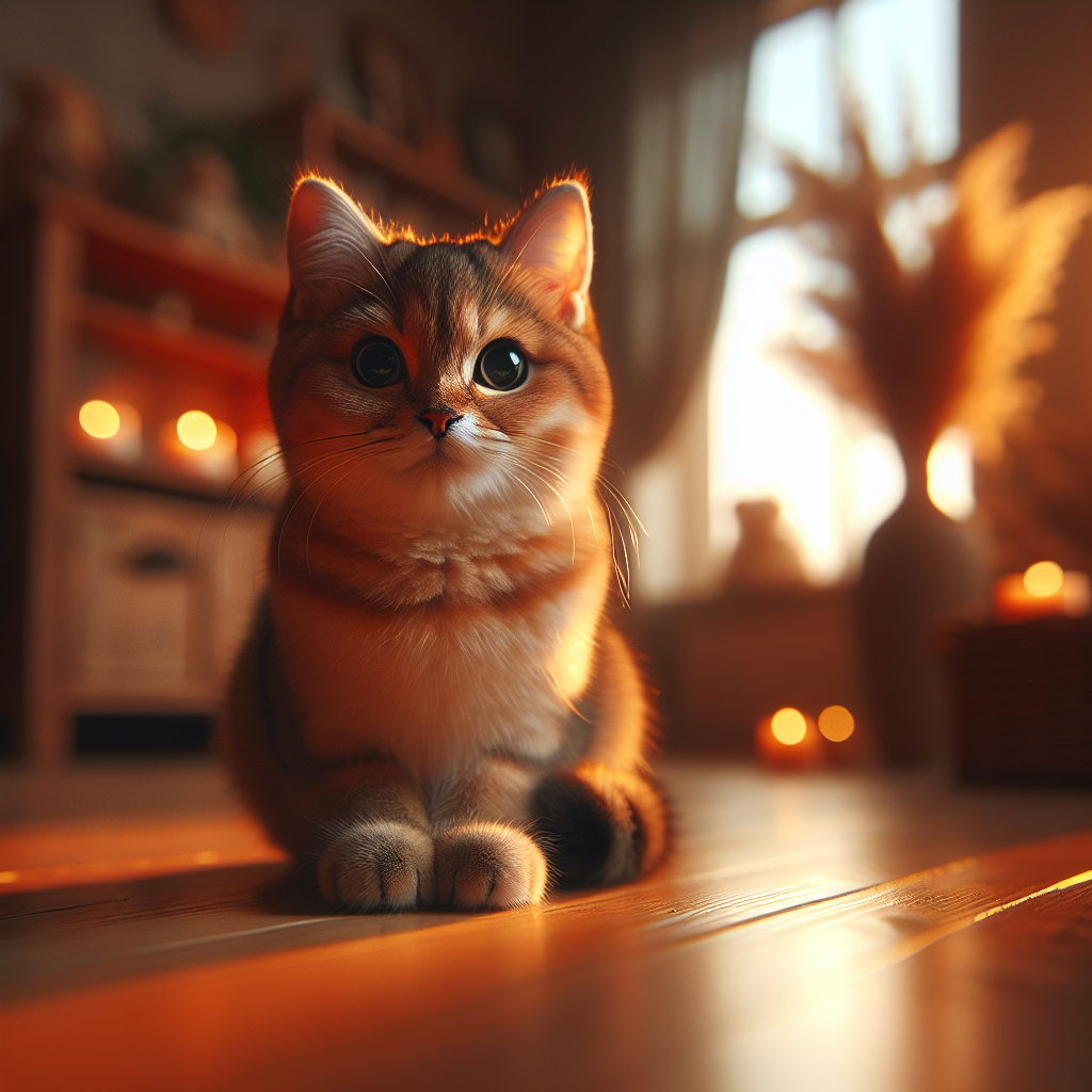 A tabby cat peacefully resting by a window at twilight