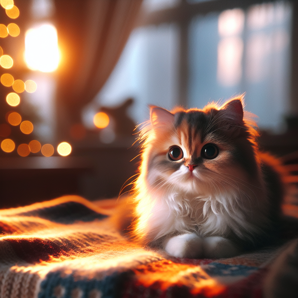 A tabby cat lounging by a window at sunset