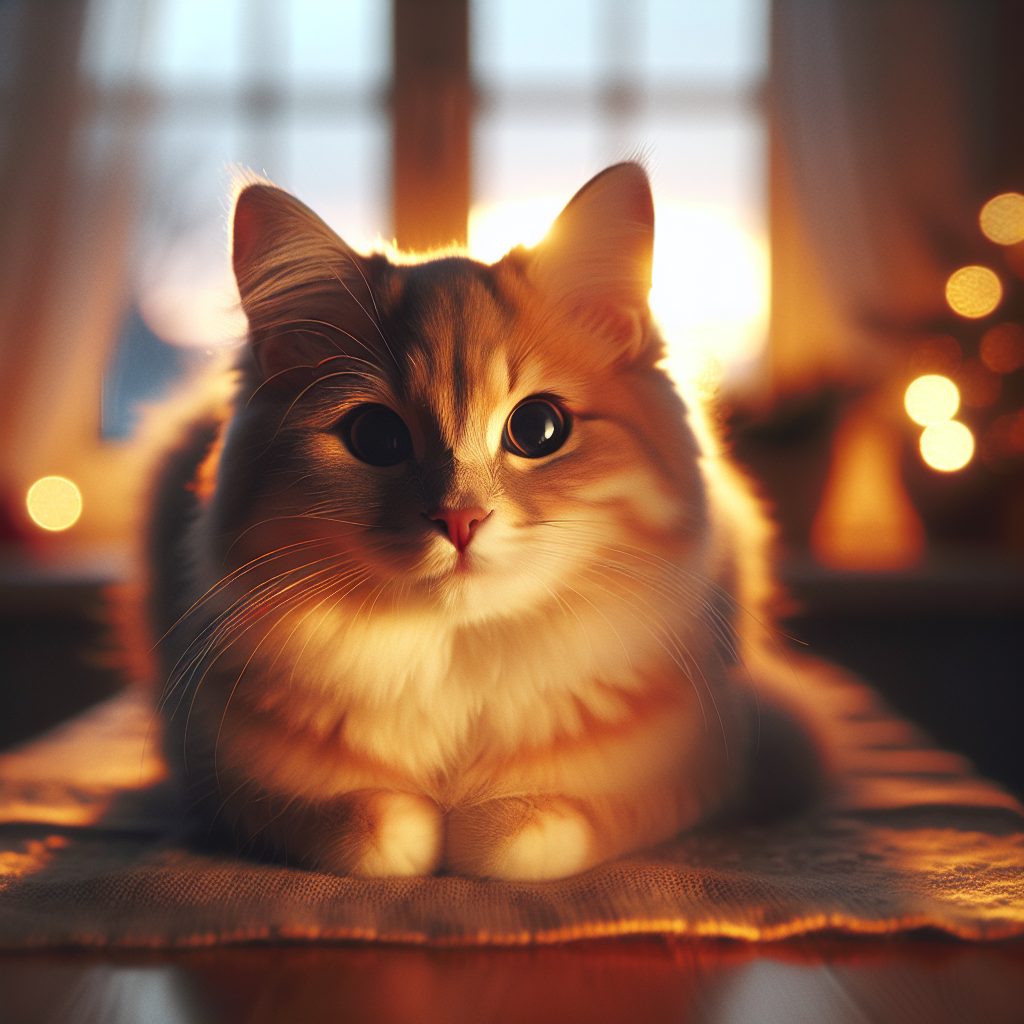 Whiskers the tabby cat gazing at the night sky.
