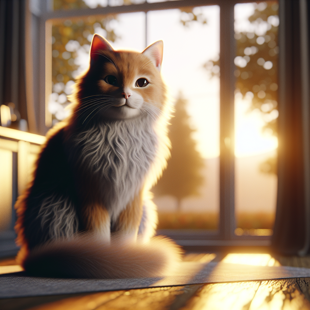 A content tabby cat sitting on a sunny windowsill