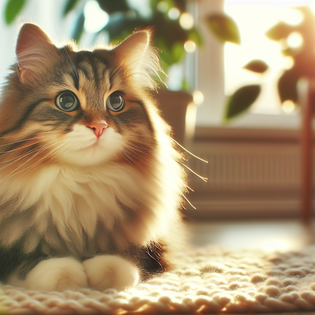 Whiskers the cat napping by a sunny window.