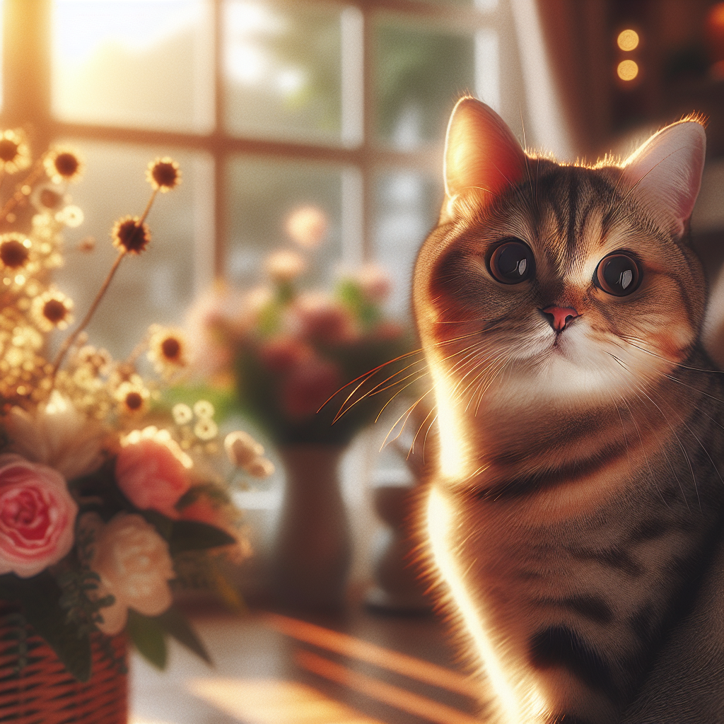 Whiskers, a tabby cat, stretching on a windowsill