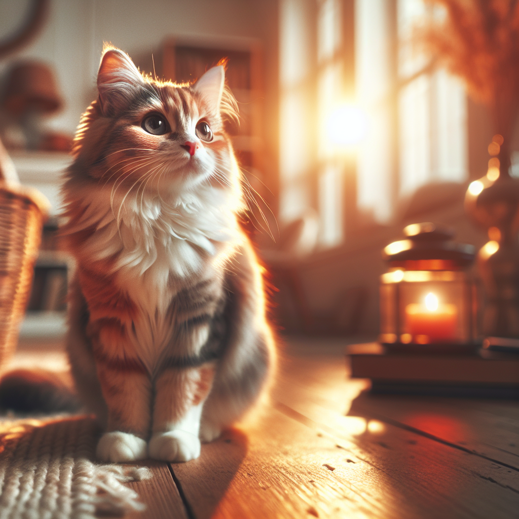 Fluffy tabby cat lounging on a sunny window ledge