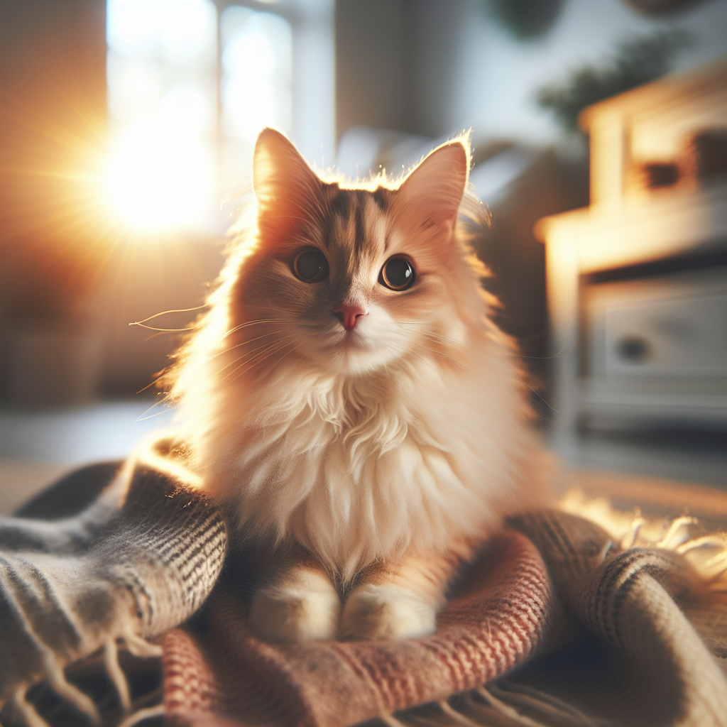 A tabby cat basking in the morning sun in a garden