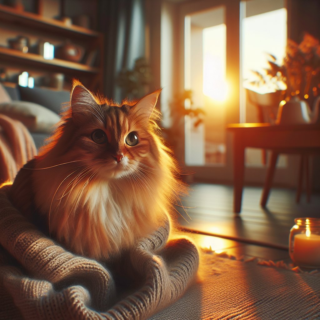 A graceful tabby cat observing morning sunlight.