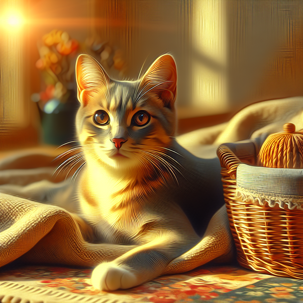 A fluffy tabby cat napping on a sunny windowsill