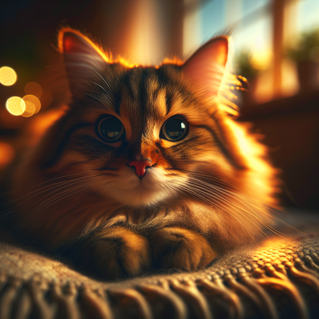 A tabby cat exploring a moonlit garden