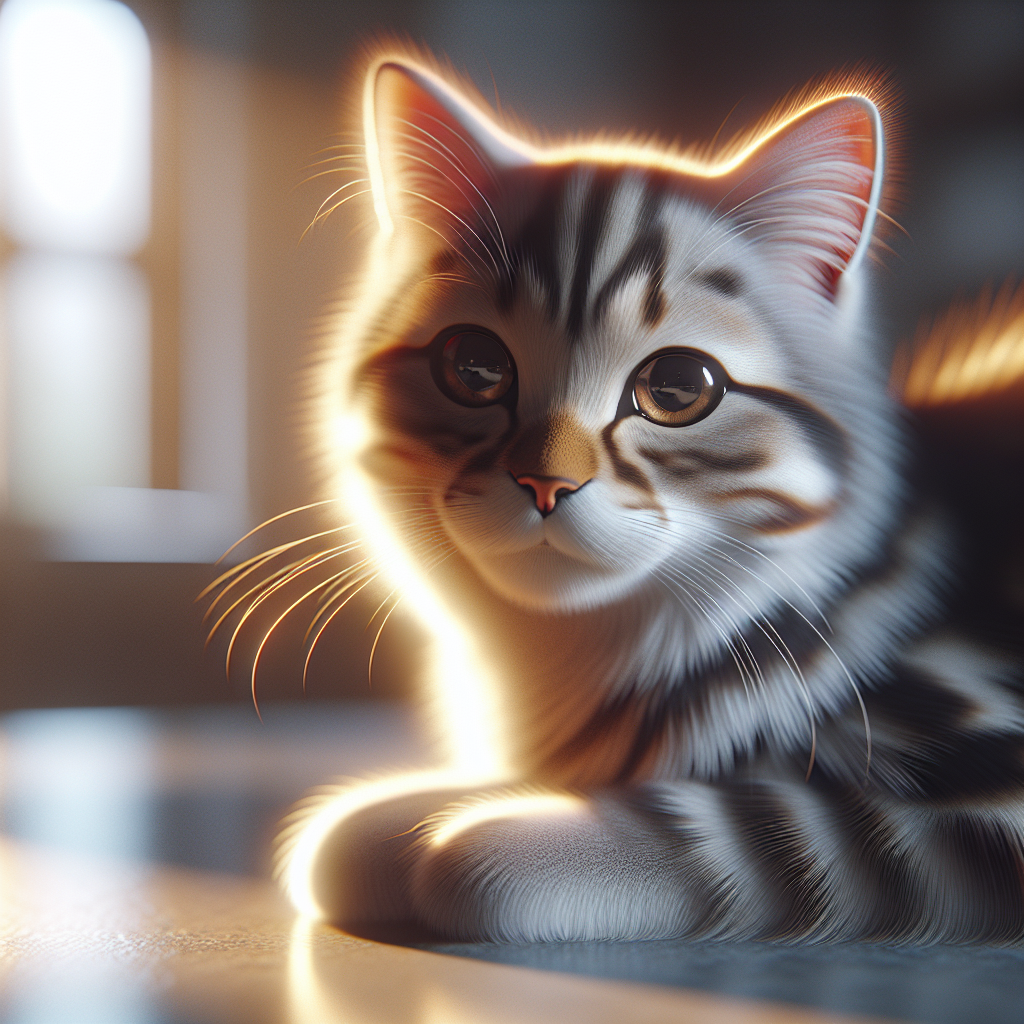 Fluffy tabby cat lounging on a sunny windowsill