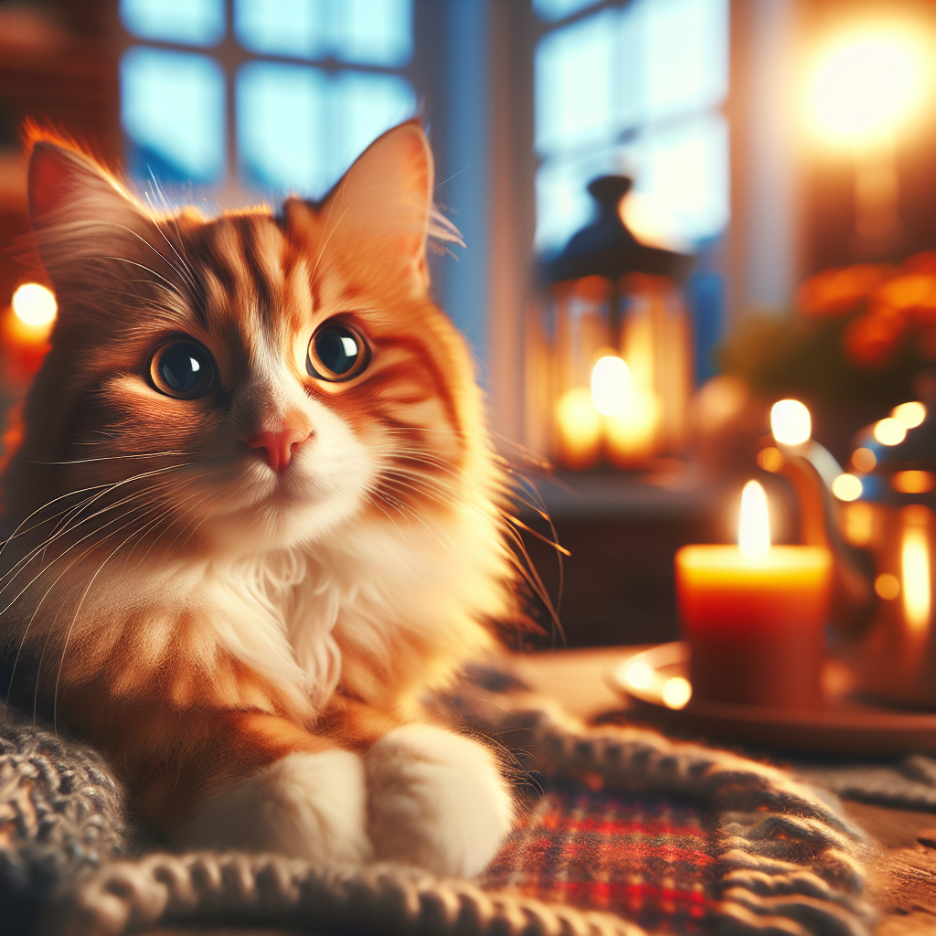 A tabby cat exploring a moonlit garden