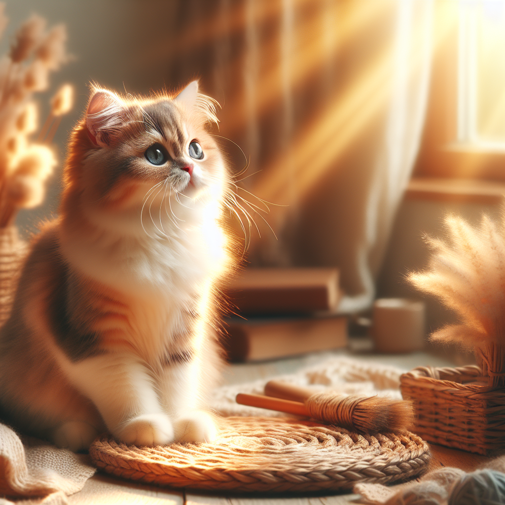 A playful tabby cat basking in the sun by a window
