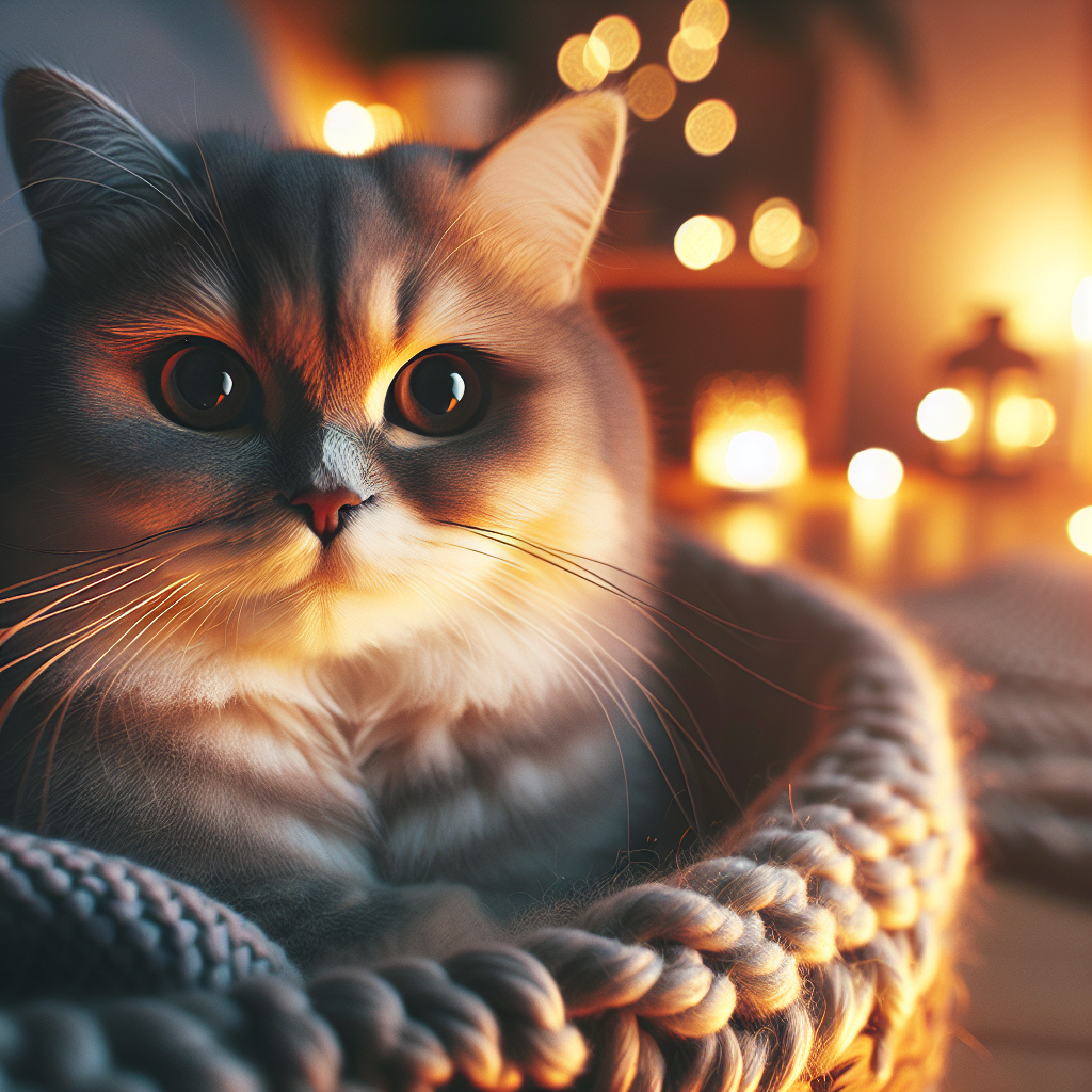 A gray tabby cat exploring a moonlit garden