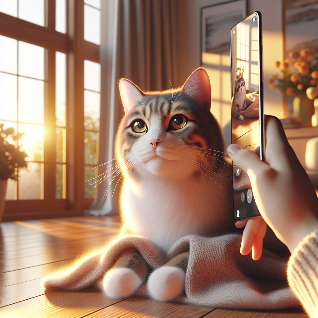 A tabby cat lounging in a sunbeam on a wooden floor.