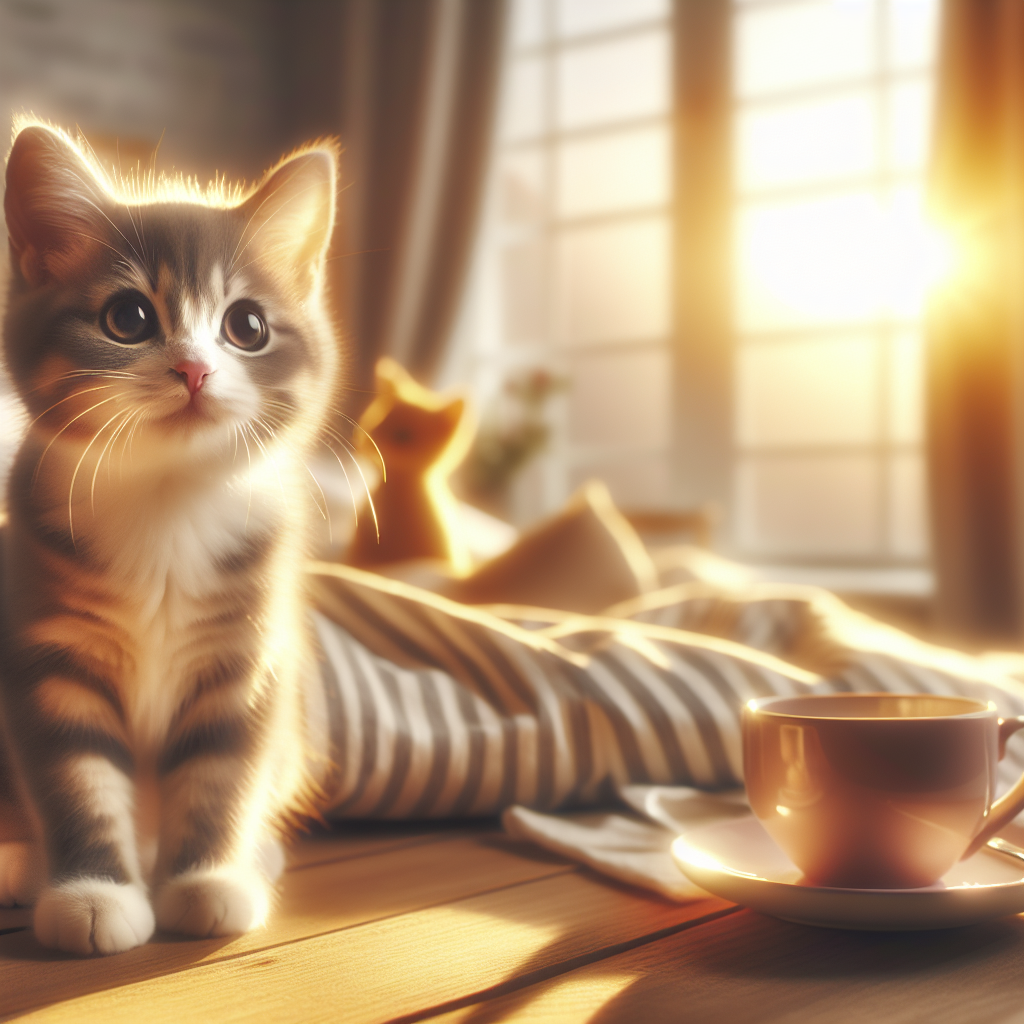 A tabby cat stretching on a sunny windowsill.