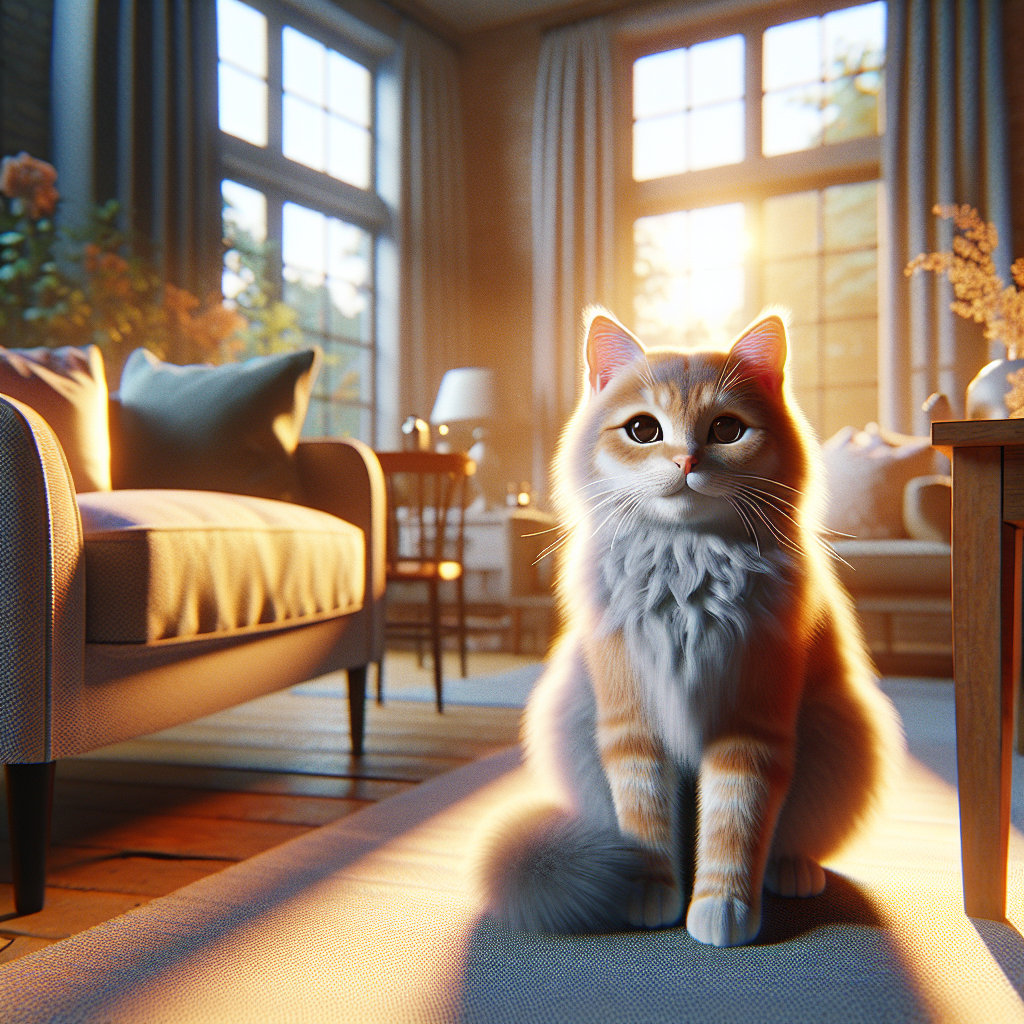 A content orange tabby cat lounging in a sunbeam.
